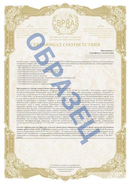Образец Приложение к СТО 01.064.00220722.2-2020 Пермь Сертификат СТО 01.064.00220722.2-2020 